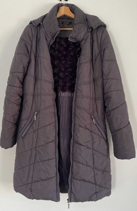 Lara Fabio Długa kurtka płaszcz ocieplany rozm. 38 M b. dobry - stan