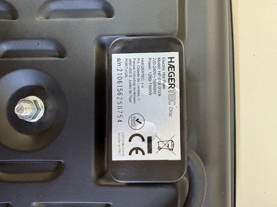 Placa Elétrica Haeger 1500W