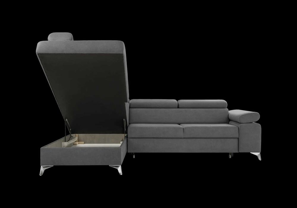 Nowoczesny narożnik Madryt ruchome zagłówki -5 kolorów