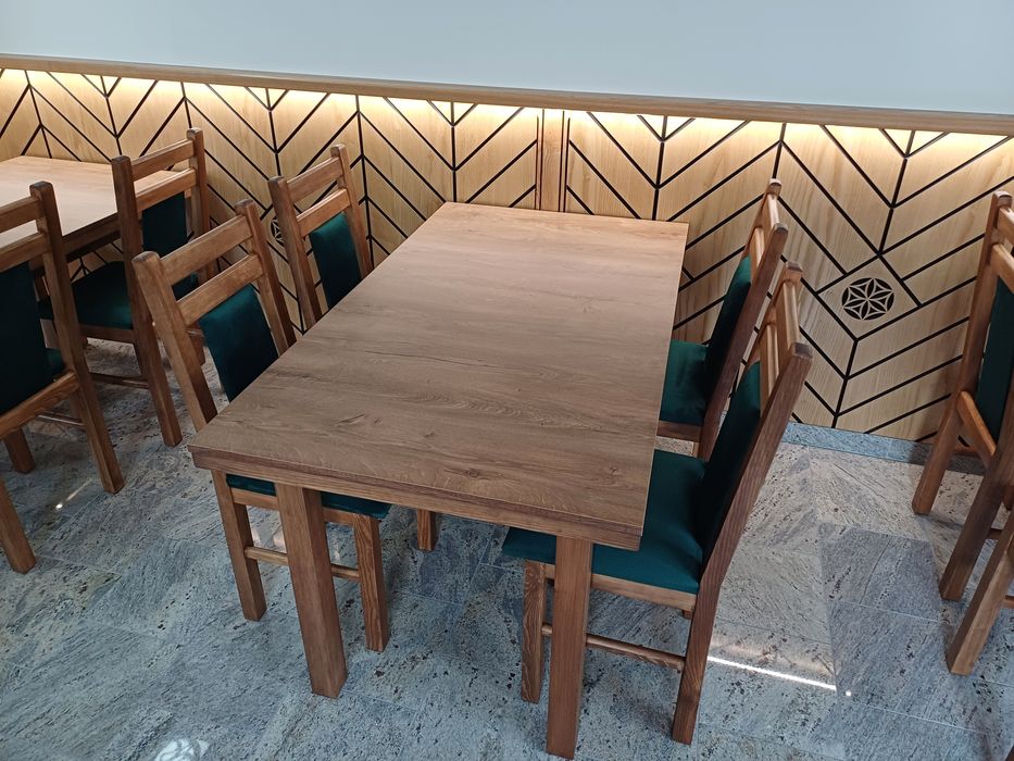 stol 6 krzesel krzesla tanio solidnie do baru restauracji nowe