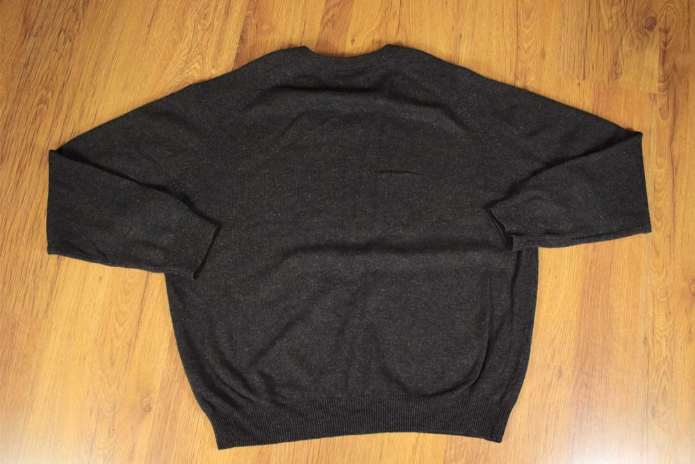 Sweter Blue Harbour r. XL szary męski dekolt V wełniany
