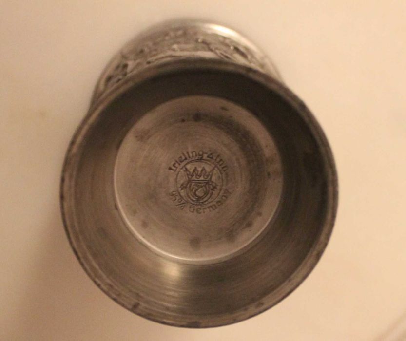 Copo / cálice vintage em 95% puro estanho produzido na Alemanha