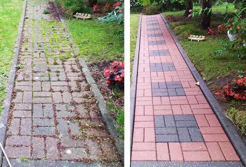 Мийка бруківки плитки парканів дахів та фасадів