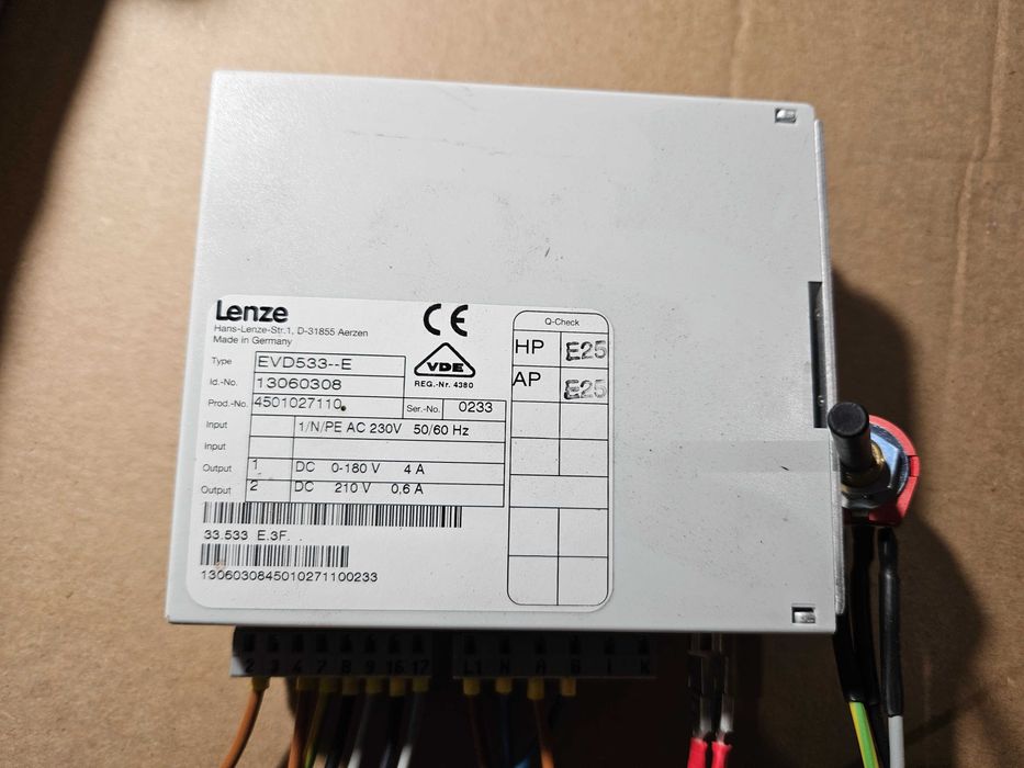Lenze 530 EVD 533 E sterownik napęd kontroler prędkości silnika DC 4A