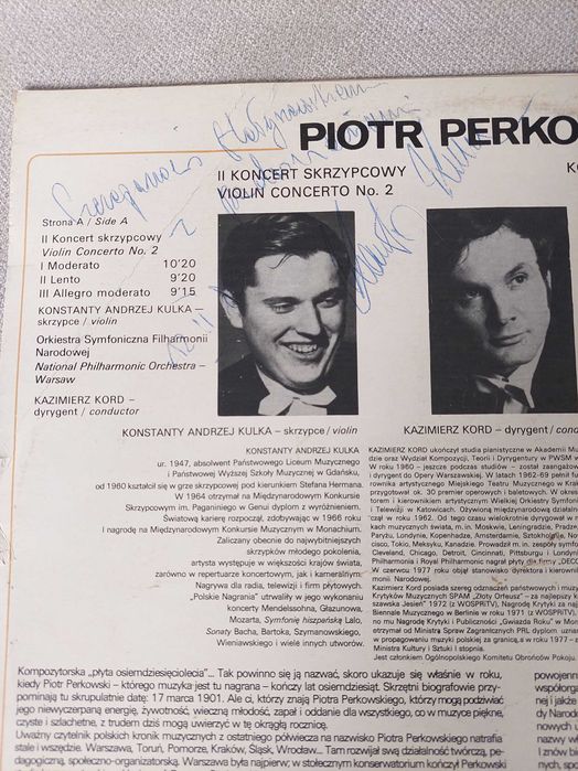 Płyta winylowa Piotr Perkowski z dedykacją