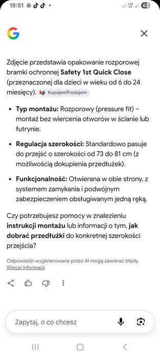 Bramka dla dzieci ,ochronna