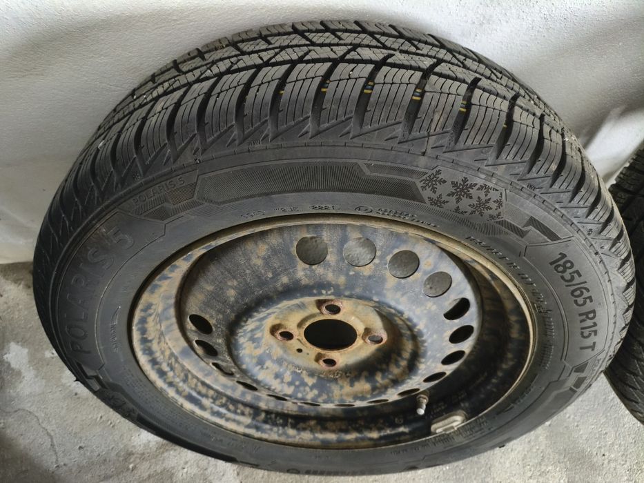4 Jantes de Ferro c/ Pneus Inverno Barum Polaris 5 (Nissan Note / Renault)