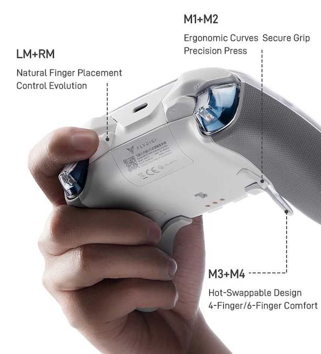 Геймпад Flydigi APEX 5 White +Док-станція Windows Android Nintendo iOS