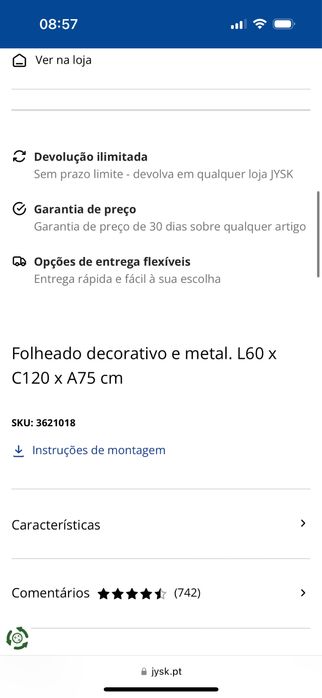 Secretária jysk como nova