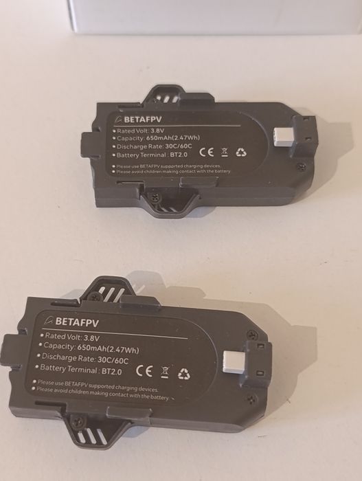 BETAFPV 2x Bateria 650mAh 3.8V 30C/60C BT2.0 - Do Drona FPV Whoop