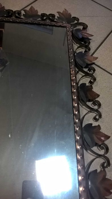 Sprzedam lustro w miedzianej ramie - metaloplastyka