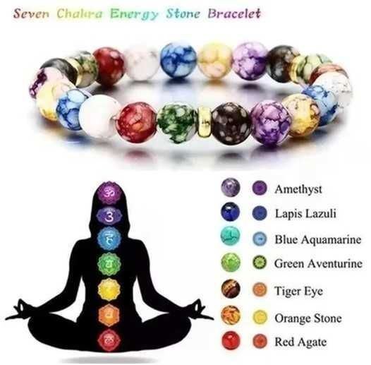 7 czakr, Reiki bransoletka z paciorkami uzdrawiania.
