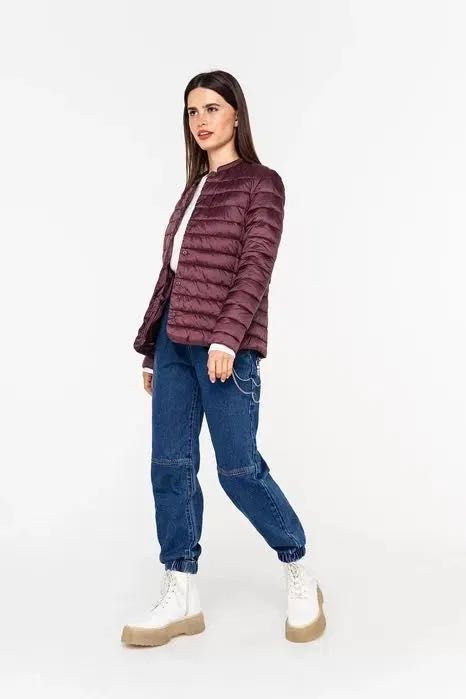 Легка коротка куртка MANGO бордова бордовая легкая деми весна весняна
