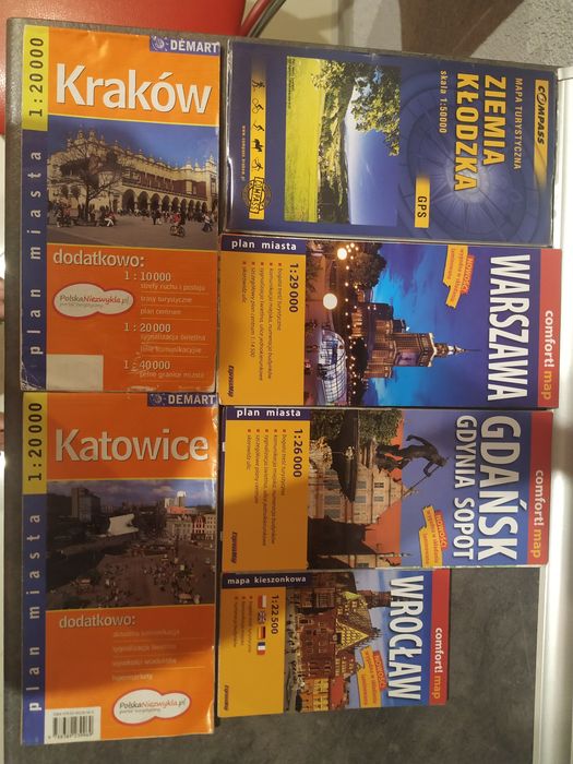 Mapa tanio !!! Warszawa Wrocław Kraków Gdańsk Ziemia Kłodzka Katowice