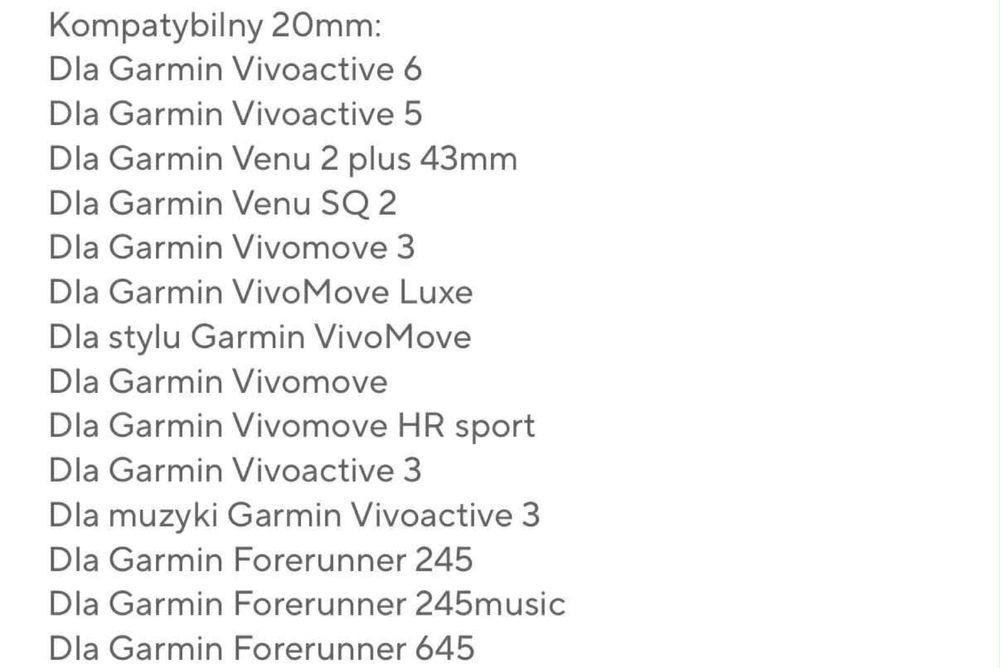 Metalowy Pasek do garmin