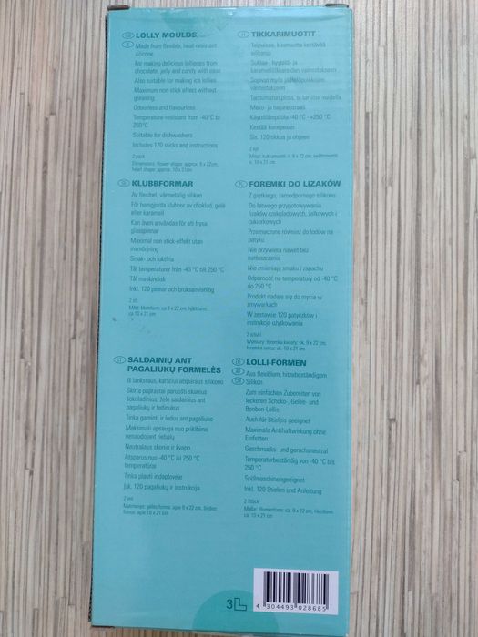 NOWE ~ ERNESTO, Lolly Moulds, foremki do lizaków
