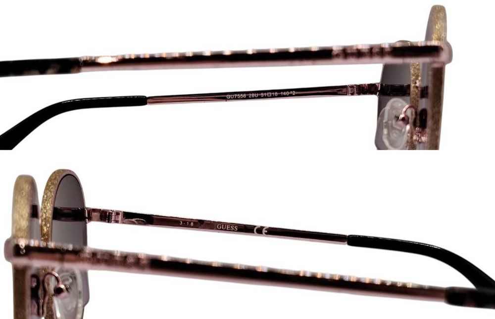 Óculos de Sol Guess Redondos Ouro Rosa + Estojo Original