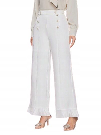 Shein damskie spodnie eleganckie białe 40/42 łgt