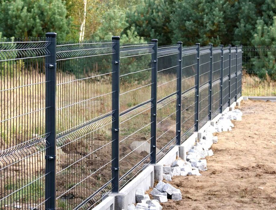 Ogrodzenie panelowe 3D 153cm grafit RAL7016/ Panel + Słupki/ BORDUM