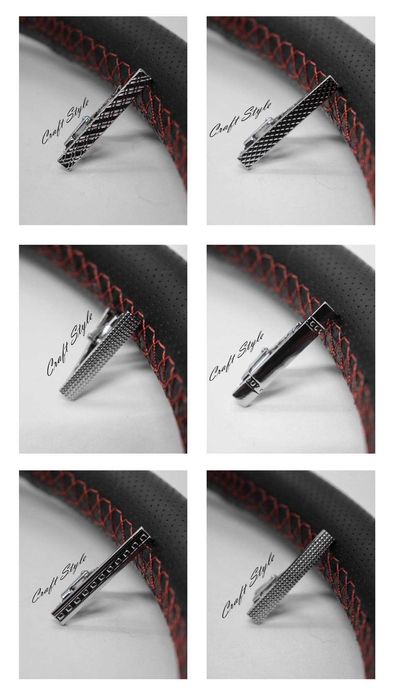 Clip/Mola em Aço para Gravata Quadrados, Losangos (6 Modelos)