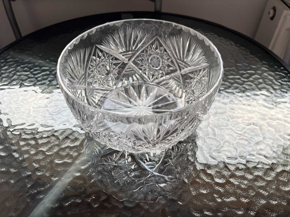 Misa kryształowa duża, lata 60. PRL