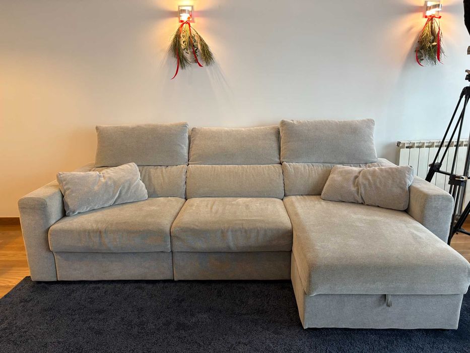 Sofá de 3 lugares com chaise longue - IKEA ESKILSTUNA