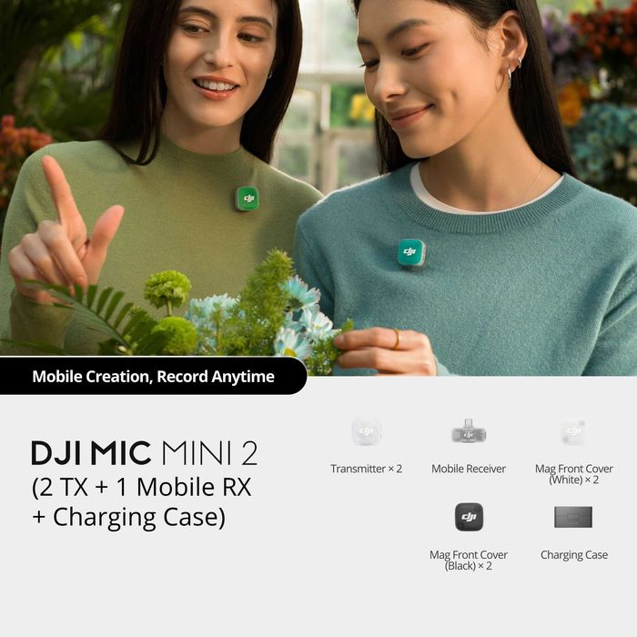 DJI Mic Mini 2 | 2 TX + 1 Mobile RX + Charging Case | SELADO | 3 ANOS DE GARANTIA