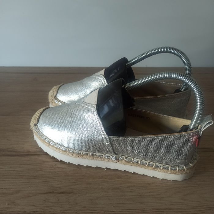 Wygodne srebrne espadryle Big Star rozmiar 37