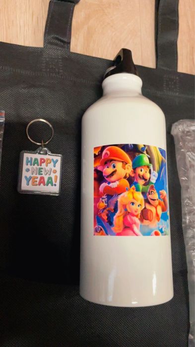 Garrafa de Água de Alumínio do Super Mario