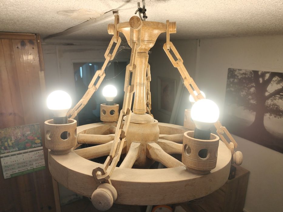 Lampa wisząca żyrandol koło ster statku Łodzi