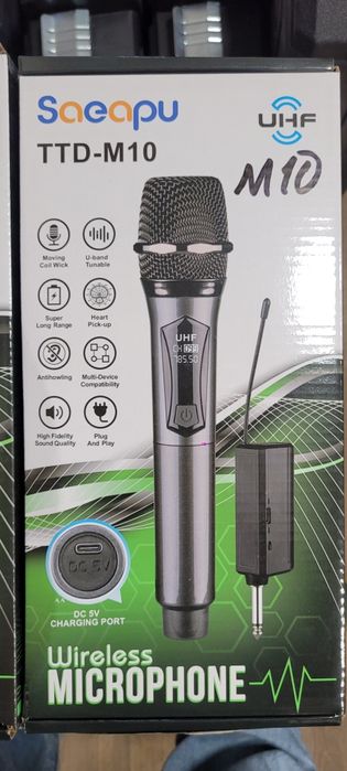 Радио микрофон с аккумулятором с Jack передатчиком.