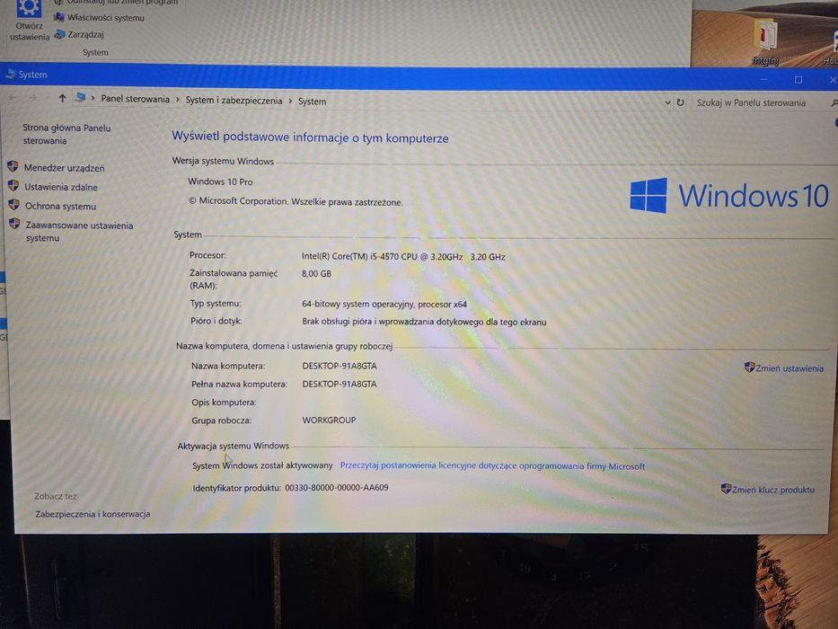 Komputer i5 4570 8gb gtx 1050ti