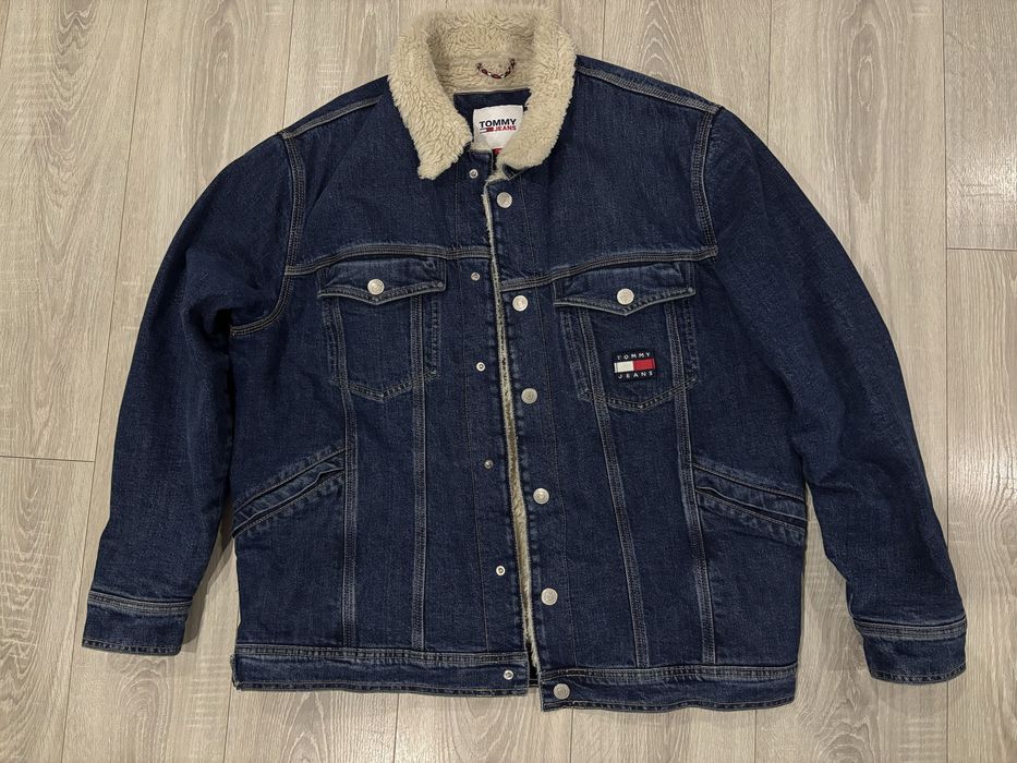 Джинсовая шерпа теплая оригинал Tommy размер М