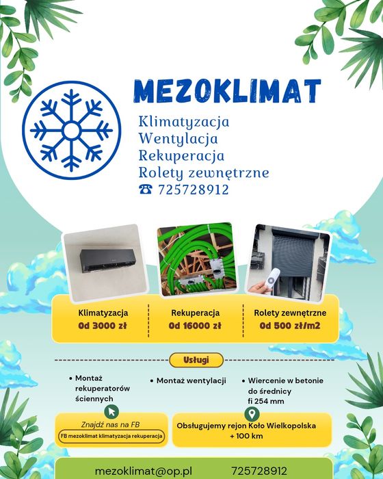Rekuperacja wentylacja klimatyzacja
