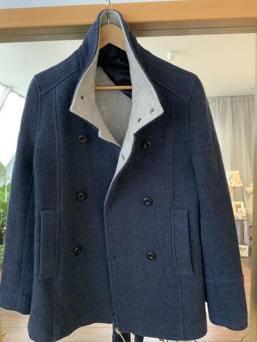 Мужское классическое пальто полупальто шерстяное  XL  L