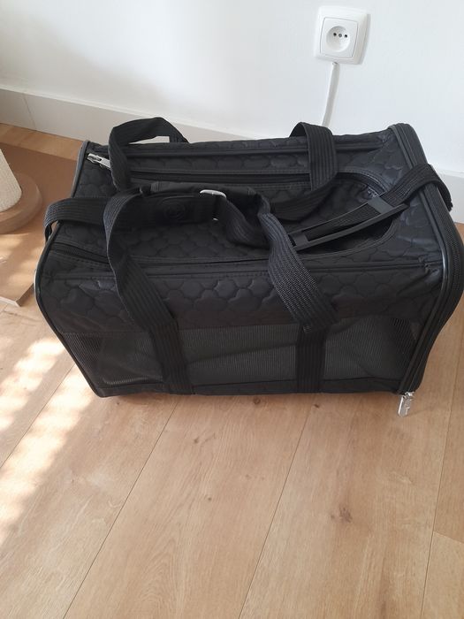 Transportadora de gato dobrável e impermeável