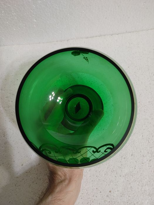 Конфетница Чехословакия Ваза Чехословакия Стекло Чехословакия