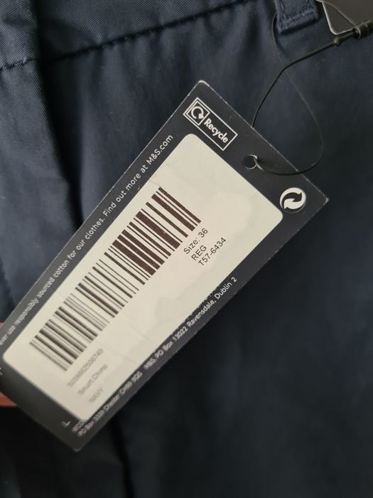 Spodnie chinosy eleganckie granatowe S/M