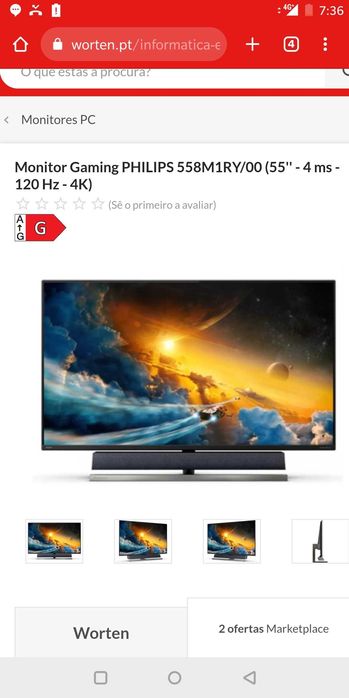 Monitor philips 55 polegadas + 49 polegadas