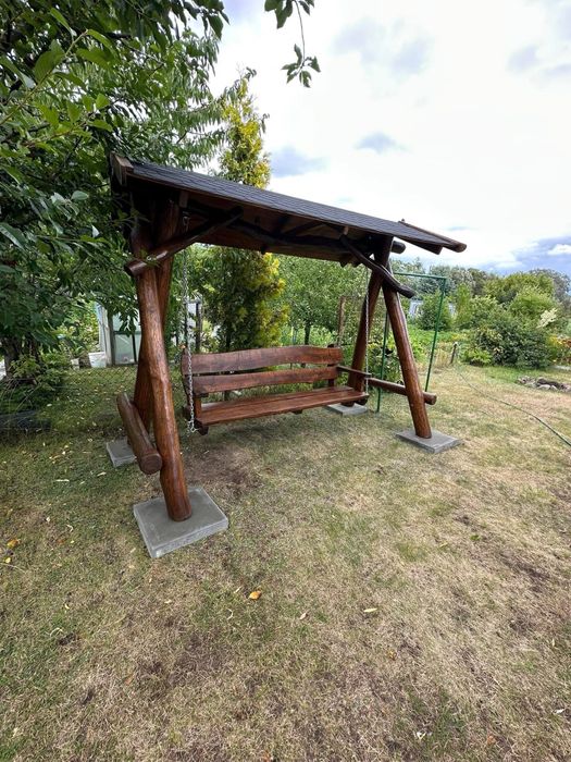 Hustawka ogrodowa debowa + siedzisko olcha (Bajeczne Drewno)