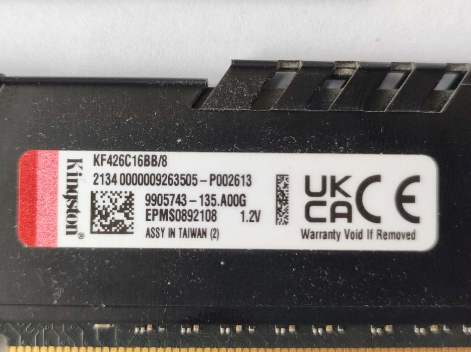 DDR4 8GB 2666 Kingston Fury Beast: 1 449 грн. - Комплектующие и