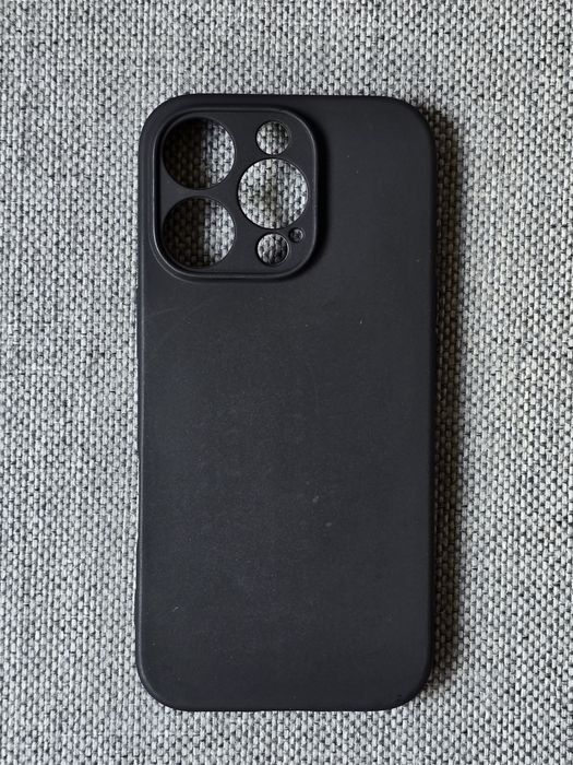 Etui iPhone 16 Pro matowe czarne + szkło hartowane 18D