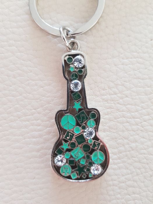 Porta chaves keychain guitarra verde Hard Rock Cafe NOVO