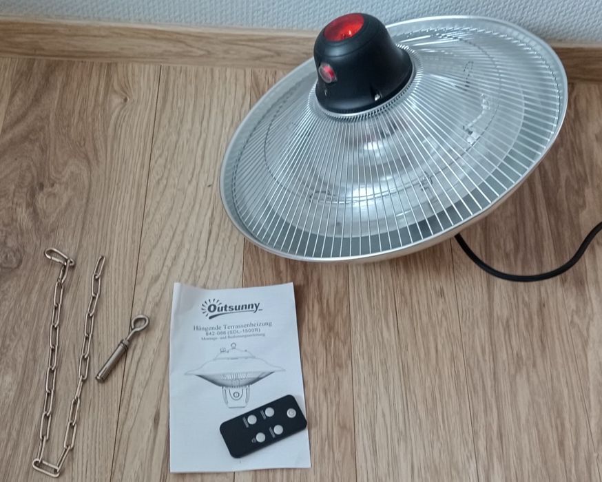 Підвісний  алюмінієвий електричний обігрівач для патіо 1500W