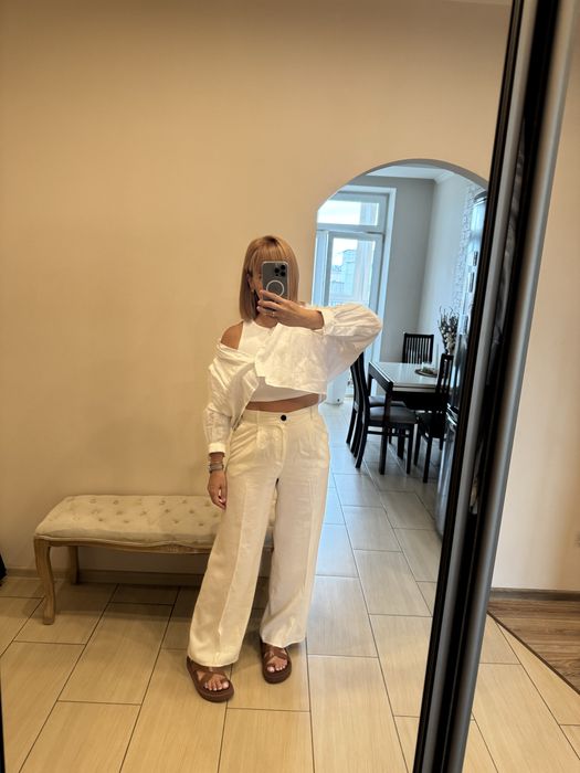 Брюки класичні палацо zara