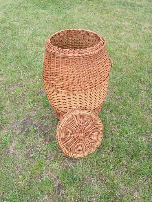 Kosz wiklinowy typu beczka 72cm