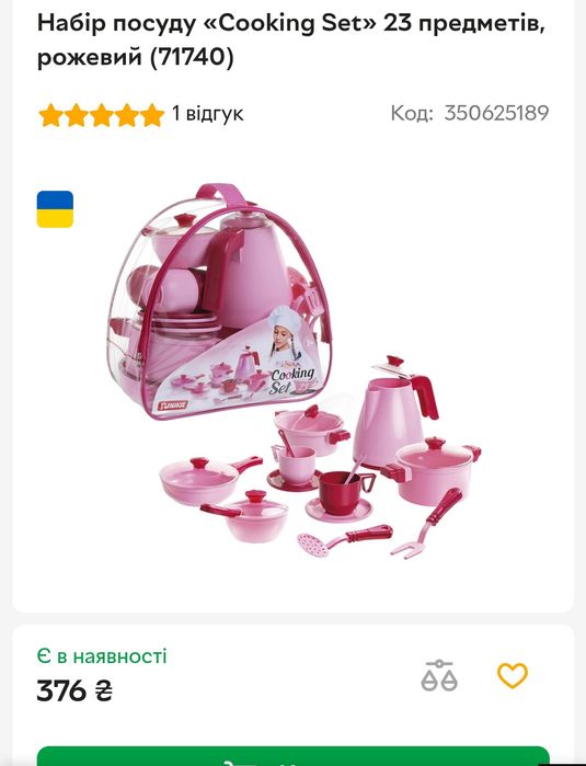 Набір посуду посуд іграшковий в сумці