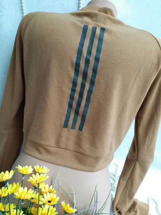 Топ-кроп с технологией Dri-FIT укороченный лонгслив кофта  в рубчик