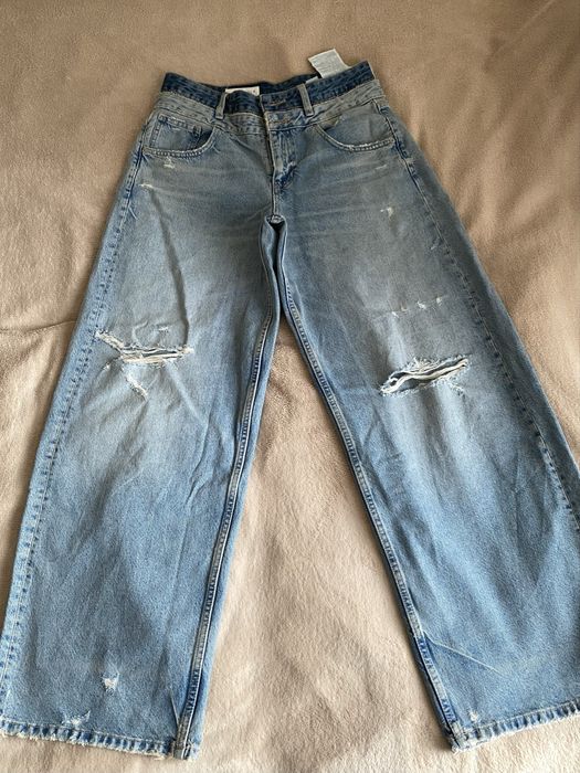 Джинси Zara TRF з подвійним поясом