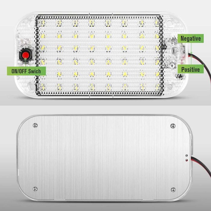 Plafond Led Ultrafino 12V com interruptor (Autocaravana/Campervan)